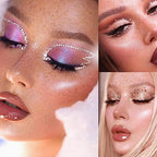 NOOEPC 660Pcs Face Gems Hair Gems, Self-Adhesive Face Jewels Eye Jewels Rhinestones 3/4/5/6 mm DIY Face Gems Stick on, Hair Body Rhinestones Gems Crystals Pearls for Face Eyes Makeup Body, Crafts