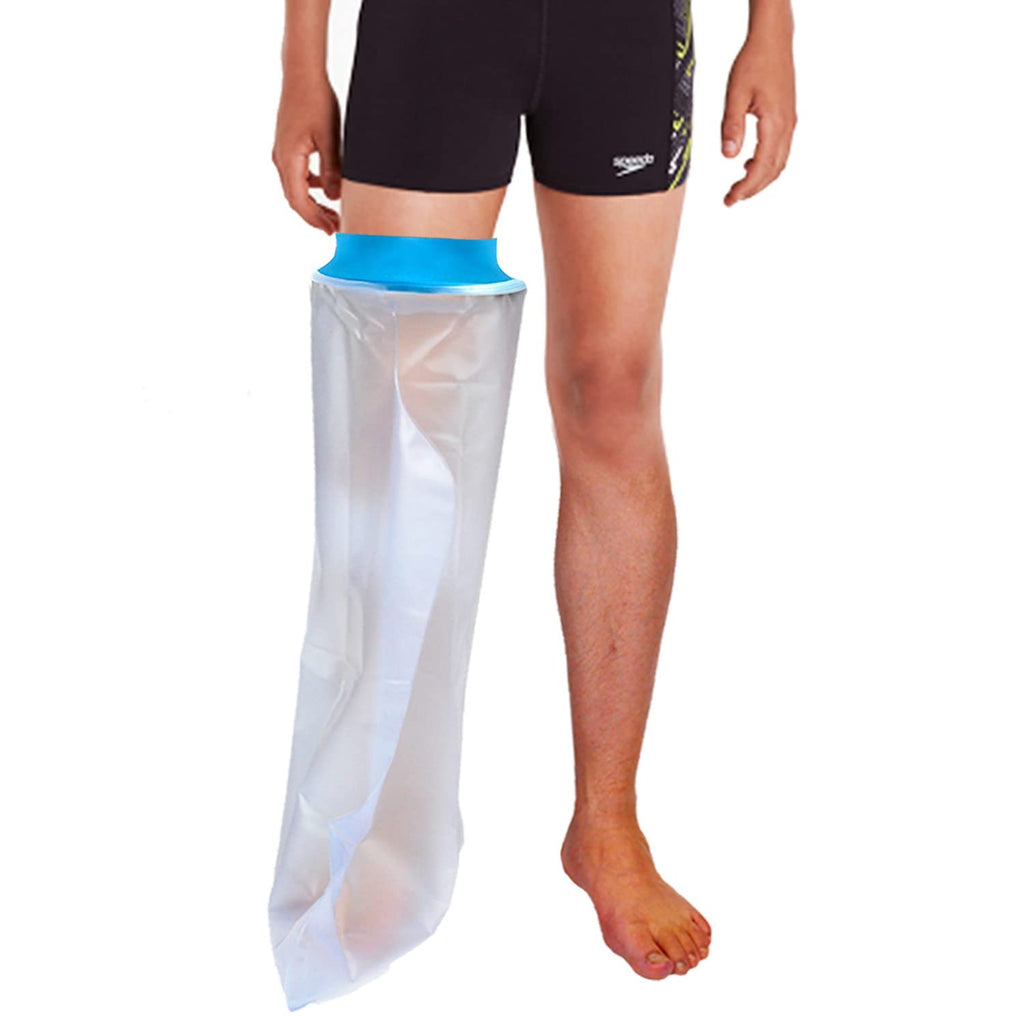 Asunby Cast Covers for Shower Leg Adult Waterproof full Leg Protector Shower Bandage Wound Showering for Broken Leg Knee Foot Ankle Wound Burns Care Supplies, After Surgery Gifts,Reusable