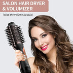 Hair Dryer Brush Blow Dryer Brush in One, Upgraded 4 in 1 Hair Dryer and Styler Volumizer with Negative Ion Anti-frizz Ceramic Titanium Barrel Hot Air Brush Hair Straightener Brush