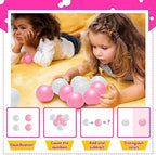 Vanland Ball Pit Balls for Baby and Toddler Phthalate Free BPA Free Crush Proof Plastic - Multicolored Pit Balls in Reusable Play Toys for Kids with Storage Bag