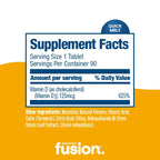 Bariatric Fusion Dissolvable Vitamin D3 5000 IU Quick Melt | Lemon Citrus Flavored Chewable Vitamin D Supplement | Healthy Bone Support* | Gluten, Dairy, and Soy Free | 90 Fast Melting Tablets