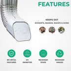 The Original GutterGate 2"x3" for Type-A Downspouts (White) (Made in The USA)