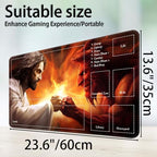 for MTG Game Playmat, for Magic TCG Rubber Play mat,Tabletop Card Playmats with Smooth Surface,Trading Card Inked Game Mat with Zones,Battle Game,God Battles