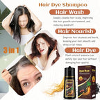 Dark Wine Red Hair Dye Shampoo 3 in 1, Hair Color Shampoo Burgundy for Men & Women Hair Colors in Minutes, Long-Lasting Hair Dye Shampoo Hair Color Shampoo for Men Women (Dark wine red)