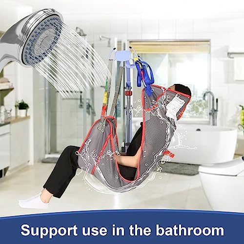 Universal Full Body Patient Lift Sling, Mesh Fabric Patient Sling Transfer and Bathing aids, 500lb Weight Capacity (Large)