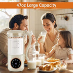8-in-1 Automatic Soy Milk Maker with Self-Cleaning, 1400ml Large Capacity for Almond, Coconut, Oat Milk, Nut Milk, Juice, 16 Stainless Blades, 24H Delay Timer