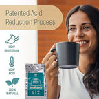 Glorybrew Low Acid Whole Bean Coffee 1 lb I Light Roast Coffee Beans I For Sensitive Stomachs - Less Irritation I Unique Screw Cap for Fresh Coffee I 100% Natural