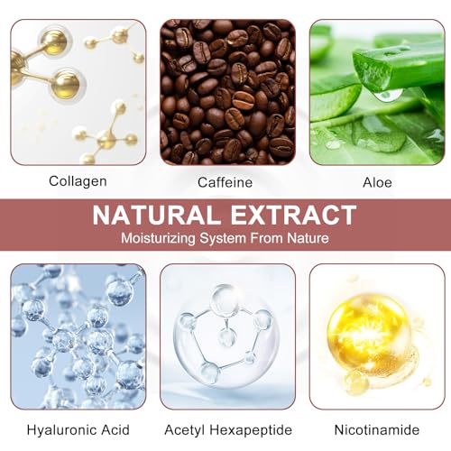 Eye Mask - 30 Pairs Caffeine Under Eye Patches Skin Care Products, Eye Masks Skincare for Dark Circles and Puffiness, Reduce Wrinkles, Eye Bags and Fine Lines, for Women and Man