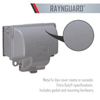 TayMac MX3300 RaynGuard Extra Duty Metal Weatherproof in-Use Cover, 1-Gang, Gray
