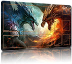 Playmat for MTG, with Free Storage Bags,Game Mat 24 x 14 inches, TCG and Board Game Mat for Cards,Mousepad Desk Mats (with Zones,Magic Mat 3)