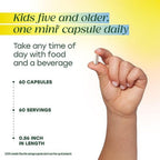 MegaFood MegaFlora Kids Probiotics - 5 Billion CFUs - Non-GMO, Vegetarian, Made Without 9 Food Allergens, Probiotics for Digestive Health- 60 Mini Capsules (60 Servings)