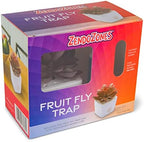 ZendoZones Fruit Fly Traps with Zendo Lure, 2-Pack Mellow Molly & Serene Sandy with Plastic White Base, Refillable and Reusable