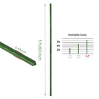 G-LEAF Garden Stakes 4 ft Plastic Coated Steel Tube Sturdy Metal Plant Sticks for Tomato,Cucumber,Bean,Tree,Pack of 50