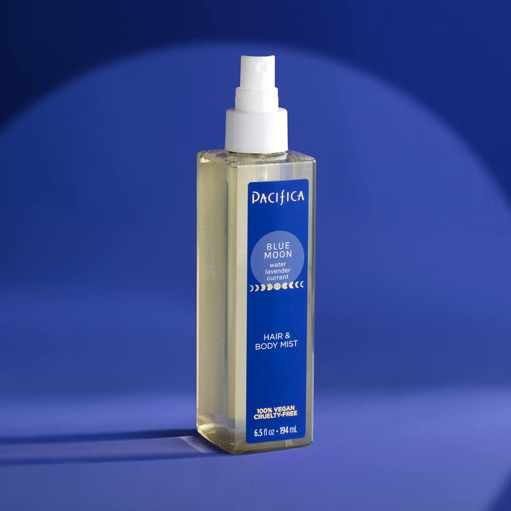 Pacifica Hair Perfume & Body Fragrance Spray Mist - Blue Moon with Lavender & Currant ��� Alcohol-Free, Vegan & Cruelty-Free, 6.5 oz