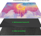 MTG Playmat with Zones Magic Card Playmat Game Mat,TCG & CCG Card Games Mat with Free Storage Bags Size 24 x 14 Inches (with Zones,Moon)