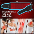 Red Light Therapy, 150 LEDs Portable Red Light Therapy Belt with Wireless Rechargeable Controller, 660nm & 850nm Infrared Light Therapy for Body, Waist Back Muscle Pain Relief (Black)
