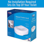 Carex Toilet Seat Riser, 5.5 Inch, Toilet Seat Risers for Seniors, Raised Toilet Seat, Supports 300lbs, Slip-Resistant, Toilet Riser, Elevated Toilet Seats