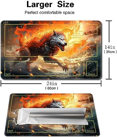 MTG Playmat - Non-Slip Backing Printing, Ideal for Card Game Enthusiasts TCG Playmat (Ember Rage-Deck)