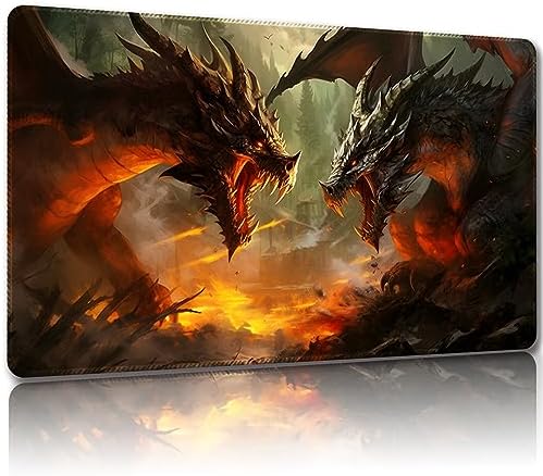 Playmat for MTG, with Free Storage Bags,Game Mat 24 x 14 inches, TCG and Board Game Mat for Cards,Mousepad Desk Mats (Regular,Magic Mat 15)