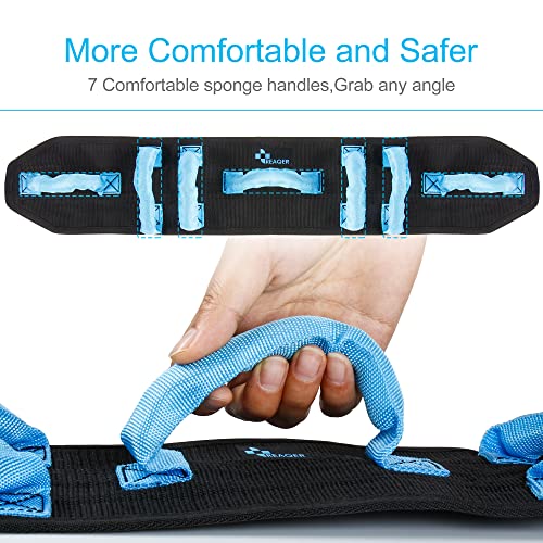 REAQER Transfer and Walking Gait Belt with 7 Handles for Patient Care(Adjustable Waist Circumference:31"~51")