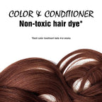 Light Mountain Henna Hair Color & Conditioner - Warm Chestnut Hair Dye for Men/Women, Organic Henna Leaf Powder and Botanicals, Chemical-Free, Semi-Permanent Hair Color, 4 Oz