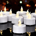 Hanzim LED Tea Lights Candles- 100PACK Warm White Flameless Candles Realistic and Bright Flickering Long Lasting 200Hours for Holiday Celebration,Party,Home Decoration Warm Yellow,Battery Operated