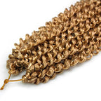 Dorsanee Ombre Blonde Passion Twist Hair 18 Inch 7 Packs Water Wave Crochet Hair Long Bohemian Curly Braiding Hair for Butterfly Locs, Faux Locs, Boho Style Spring Twist Crochet Braids (27/613#)