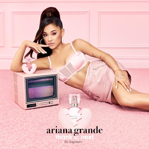 Ariana Grande Thank U Next Eau de Parfum – Floral Gourmand Musk Fragrance for Women – Women's Perfume with Notes of Coconut, Macaroon Sugar & Wild Raspberry