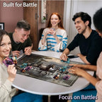 for MTG Game Playmat, for Magic TCG Rubber Play mat,Tabletop Card Playmats with Smooth Surface,Trading Card Inked Game Mat with New Zones,Battle Game,Horses in River