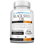 Approved Science Black Seed Oil - Cold Pressed Nigella Sativa - Boost Immunity, Respiratory, Cognitive, and Digestive Health - 2% Thymoquinone - 1 Bottle - 180 Softgels - Made in The USA