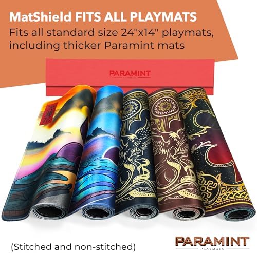 MatShield Red, Durable Playmat Case - Compatible with Magic The Gathering, MTG Play Mat Tube - MTG Accessories - Premium Satin with Fabric Interior, Magnet Snap Closure