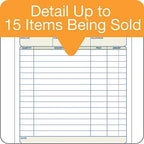 Adams Carbonless Order Book, 5.56 x 8.44 Inch, 3-Part, Carbonless, 50 Sets, White, Canary, Pink (TC5803)