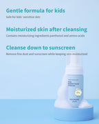 GOONGBE Kids Facial Bubble Wash and Lotion- Korean Low pH Face Cleanser & Moisturizer with Cica & Panthenol - Allergen-Free Formula 3.38 fl.oz. & 2.7 oz.