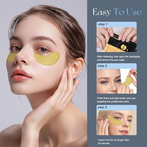 Mimido Under Eye Patches - Eye Patches for Puffy Eyes, eye masks for dark circles and puffiness (30 Pairs)