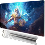 MTG Playmat Size 24x14in Free Storage Bags Non-Slip Backing, Ideal for Card Game Enthusiasts TCG Playmat (Lightning Lord-No Deck)