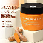 Luseta Turmeric & Collagen Hair Mask Thickening Hair Treatment for Thin and Oily Hair, Nourish Scalp, Frizz Control & Add Shine, Sulfate Free