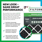 Filterbuy 20x20x1 Air Filter MERV 8 Odor Eliminator (4-Pack), Pleated HVAC AC Furnace Air Filters Replacement with Activated Carbon (Actual Size: 19.50 x 19.50 x 0.75 Inches)