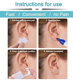 QWALIT Disposable Ear Piercing Kit Silver Ear Piercing Gun Kit Self Piercing Earrings Piercing Kit Earring Gun Piercing Kit with Earring Studs Self Ear Piercing Kit Flat Back at Home