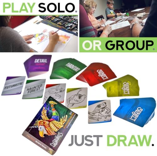 Mythical Creatures Drawing Art Prompts for Kids to Sketch Funny Animals Together! 150 Prompt Cards, Millions of Weird Ideas. Creative Games for Tweens, Teachers, Teens, Family Fun Artsy Imaginations!