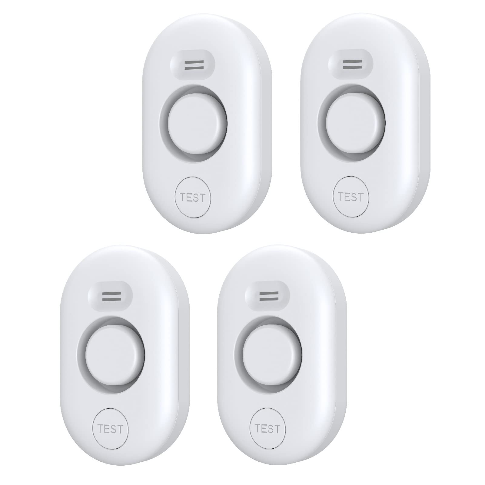 Water Leak Detector Sensor Alarm: Home Water Flooding Monitor Smart Sink Overflow Monitoring Adjustable Wet Moisture Alert Pipe Leakage Drip Detection Warning for Basement Floor 4Pack