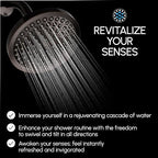 Luxury Spa Series: Bronze Rain Shower Head, 6-Inch Round Rain Showerhead with 360 Tilt, Experience Rainfall with MAXX Comfort and Elegance (Oil Rubbed Bronze)
