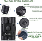 8x21 Compact Binoculars for Adults Teens, Mini Small Full Optical Binoculars for Bird Watching Opera Hiking Hunting Travel Concert (Black)