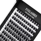 Mixed 8-12-14-16mm/8-10-12-14mm/10-12-14-16mm/14-15-16mm Wide Stem Individual False Eyelashes Soft Lightweight Volume Eyelashes Extensions Makeup Cluster Lashes (mixed 10-12-14-16mm)