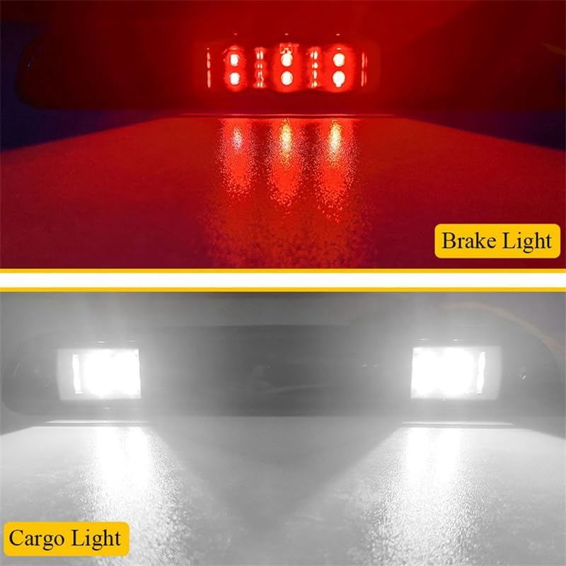 OQHAIR 3rd Third Brake Light High Mount Stop Light LED Rear Cargo 3Rd Brake Light Lamp For F250 F350 1994-1997