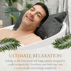 Luxury Bath Pillow for Tub - Thick and Comfortable Bathtub Pillow Support for Head and Neck and Back - Washable Quick-Drying Bath Pillows - Bath Cushion for Home Spa - Fits Any Bathtub - Dark Gray