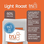 trücup Low Acid Coffee, Light Roast Whole Bean Coffee 80 Oz, Natural Water&Steam Process (60% Less Acid), Smooth Flavor, Stomach-Friendly Rich in Antioxidants