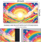 MTG Playmat Magic Card Playmat Game Mat,TCG & CCG Card Games Mat with Free Storage Bags Size 24 x 14 Inches (No with Zones,Sun3)