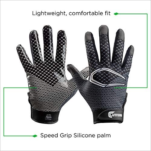 CUTTERS Game Day Receiver Glvs Youth S/M, Black Fade
