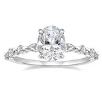 EAMTI 925 Sterling Silver Engagement Rings for Women Oval Cutn Size 6.5