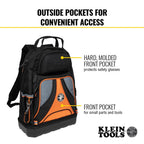Klein Tools 55421BP-14 Tool Backpack, Heavy Duty Tradesman Pro Tool Bag Organizer with 39 Pockets, Molded Bottom